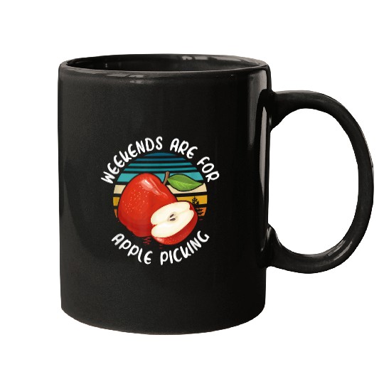 Fruit Picker Harvest Season Apple Farmer Funny Apple Picking Mugs