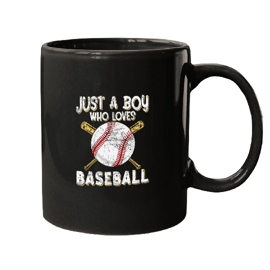 Sport Baseball Just a Boy who loves Baseball Pitcher Pitch Catcher Dad Mugs