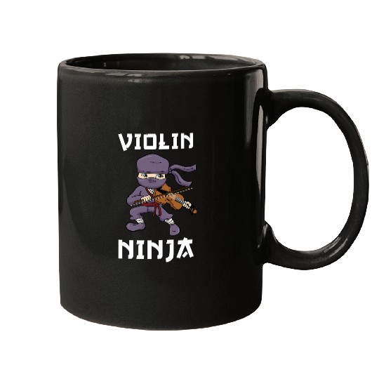 Funny Violin Ninja Violinist Fiddle Orchestra Classical Music Mugs