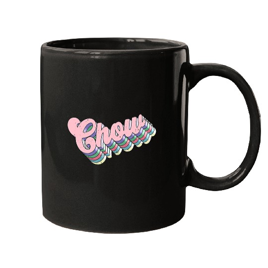 Chow Chow Pet Name Personalized Pastel Goth Chow Mugs