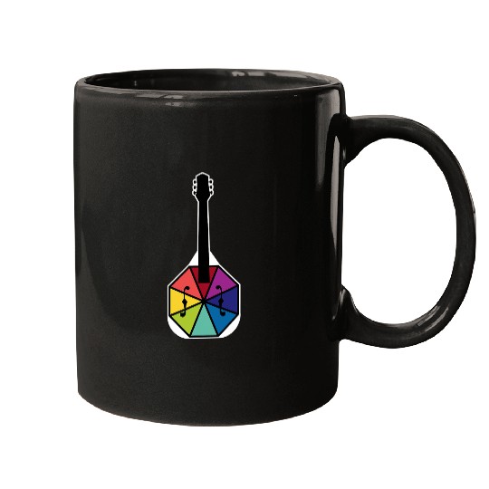 Funny Mandolin Colorful Mandolin Music Artist Mugs