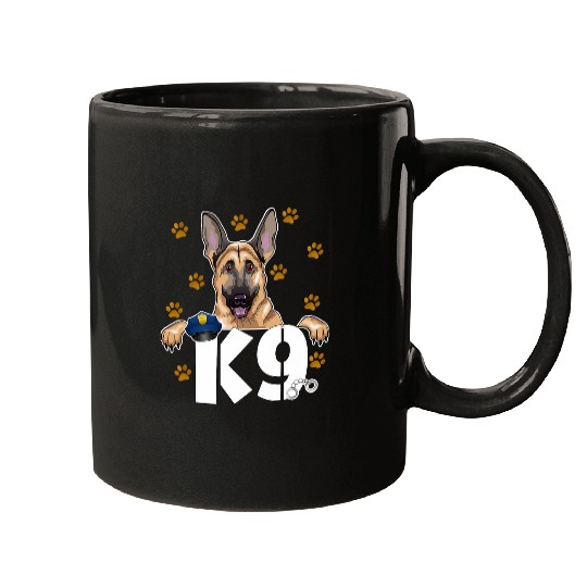 K9 Pet Police Canine Support Law Enforcement Blue Live Matter Mugs