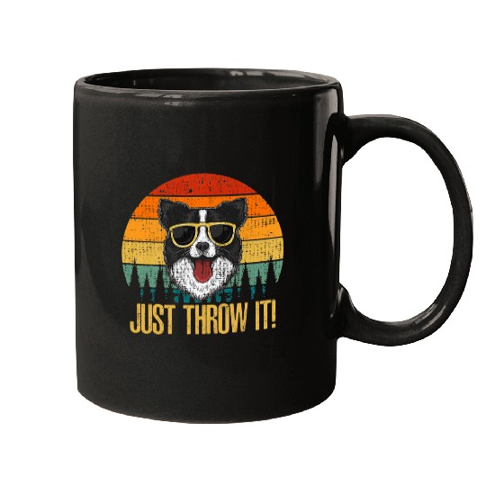 Border Collie Pet Just Throw It Sheepdog Mugs