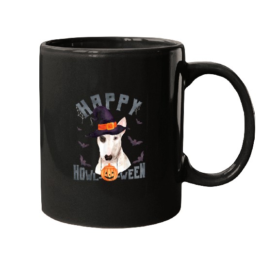 Bull Terrier Pet Happy Howloween English Bull Terrier Dog Halloween Costume 156 Mugs