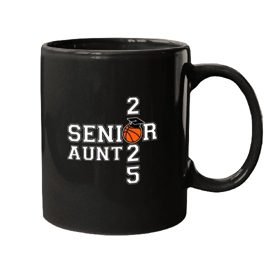 Sport Basketball Senior Aunt Basketball Class Of 2025 Graduation Graduate Mugs