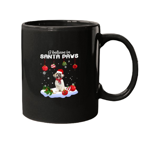 Shih Tzu Pet Merry Christmas Shih Tzu Believe In Santa Paws 3 Mugs