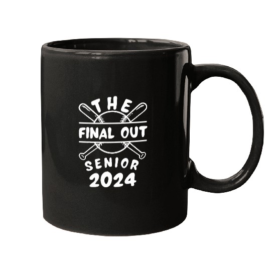 Sport Baseball Senior 2024 Baseball Funny Senior Year Class of 2024 6 Mugs