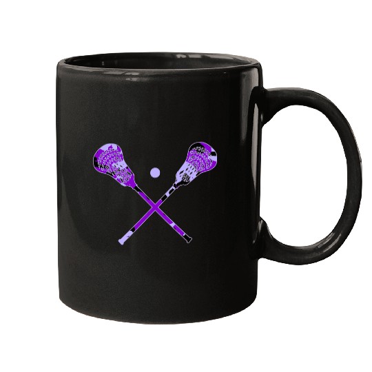 Sport Lacrosse Gift Purple Camo Lacrosse Purple Camouflage Lacrosse Sticks Mugs