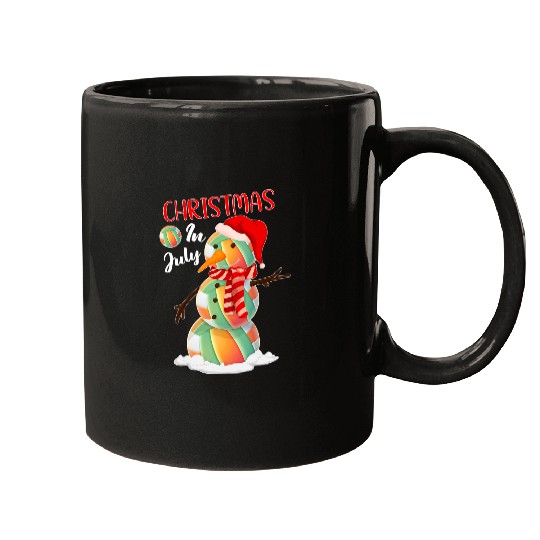 Sport Waterpolo Funny xmass Santa Hat Water Polo Snowman Christmas In July Mugs