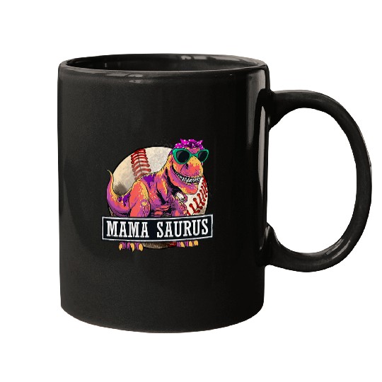 Sport Softball Mamasaurus mothers day Mugs