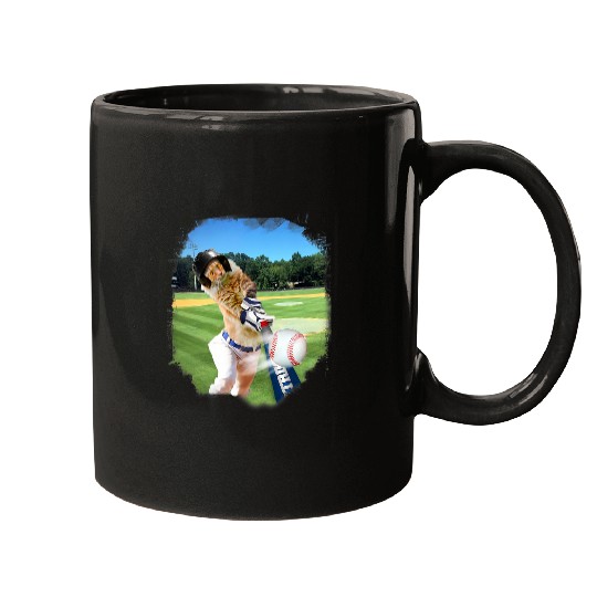Sport Baseball Cat Baseball Lover Maine Coon Cat Playing Mugs