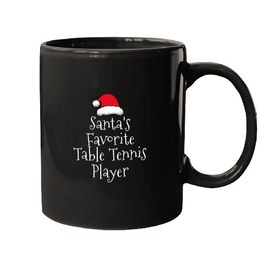 Sport Ping Pong Santas Favorite Table Tennis Player Christmas Funny Gift Mugs