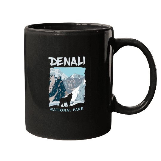 Coyote Mammal Denali National Park US wolfs Alaska Wolves Mugs
