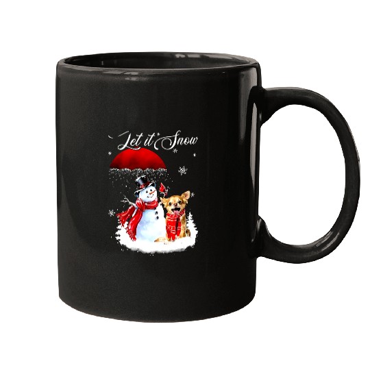 Chihuahua Pet Let It Snow Chihuahua And Snowman Merry Christmas xmass 485 Mugs