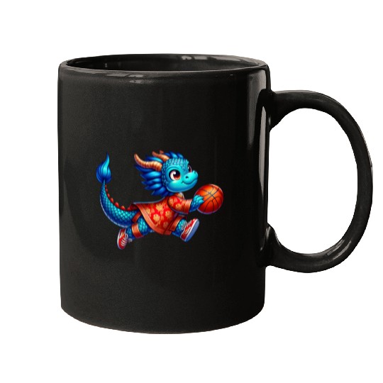Sport Basketball Cute Chinese Dragon Happy Chinese New Year Kids Mugs