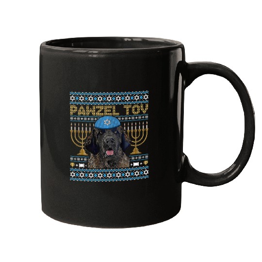 Leonberger Pet Pawzel Tov Jewish Leonberger Dog Funny Hanukkah Mugs