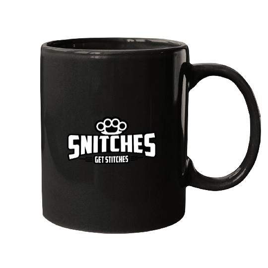 Boxer Pet Snitches Get Stitches Funny Meme Fighting Boxer Gag Gift Mugs