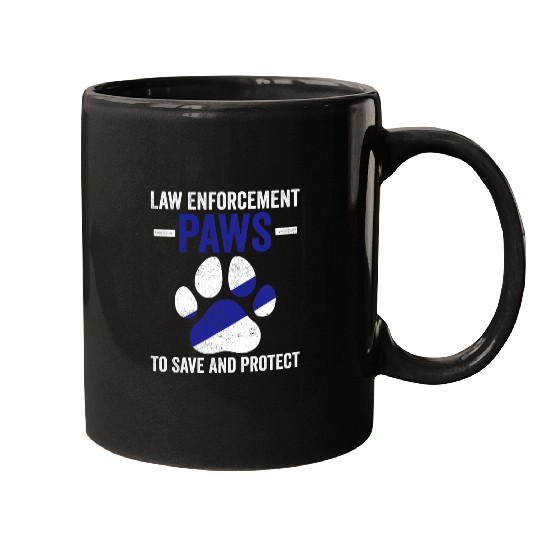 K9 Pet Police Officer Police Dog Law Enforcement Paws 1 Mugs