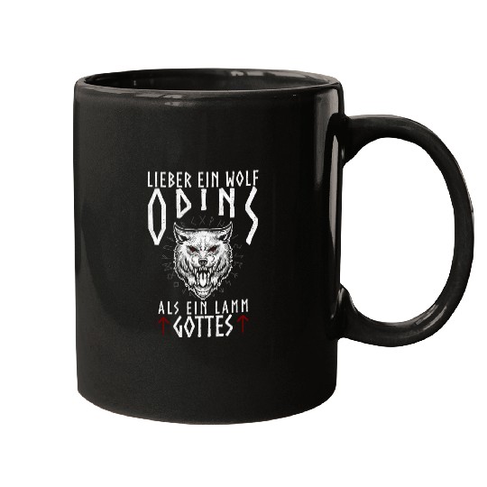 Coyote Mammal Dear a wolfs of Odins than a lamb of God Odin wolfs Fenris Mugs