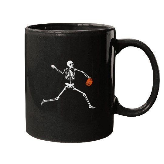 Sport Baseball Skeletons Halloween Baseball Pitcher Mugs