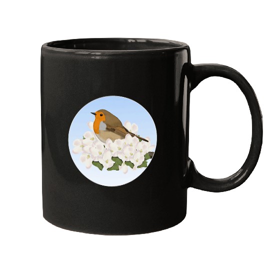 Robin Bird Birdlover Birdwatcher Biologist Ornithologist Mugs