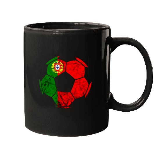 Sport Soccer Portugal Soccer Heartbeat EKG Pulse Portuguese Pride Futebol Mugs