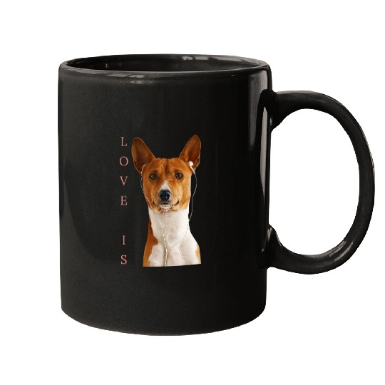 Basenji Pet Dog Basenji Dog Mom Dad Love Puppy Cute Love is Tee Pet 66 Mugs
