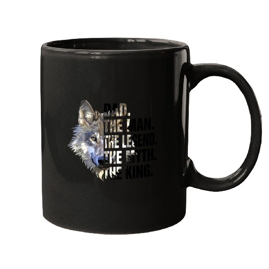 Coyote Mammal Dad The Man The Legend The Myth The King Fathers Day Mugs