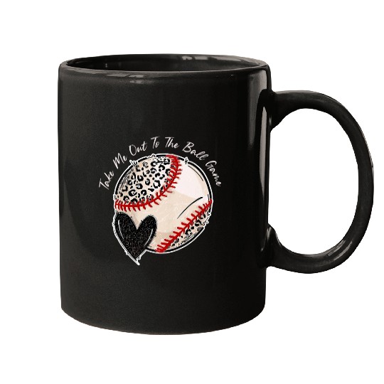 Sport Baseball Take Me Out To The Ball Game Leopard Baseball Player Lover Mugs