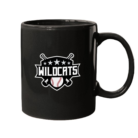 Sport Baseball Wildcats Baseball Sports Game Day Spirit Print Stars Mom Dad Mugs