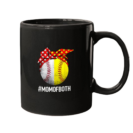 Sport Baseball Mom Of Both Softball Baseball Headband Mothers Day Mama Mugs
