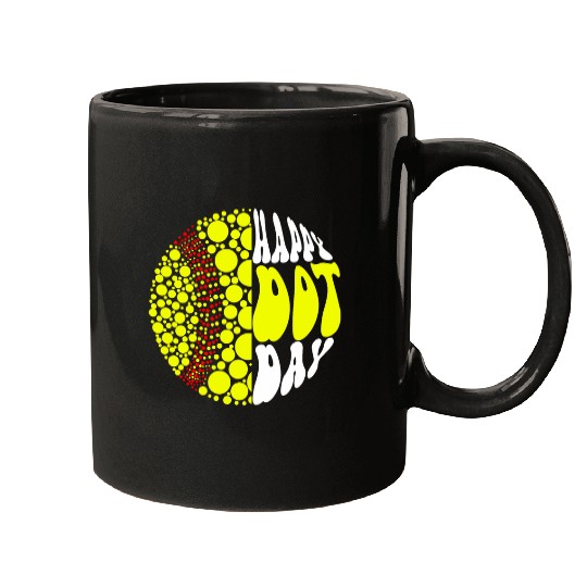 Sport Softball Retro Groovy Softball Ball With Polka Dots Happy Dot Day Boy Mugs