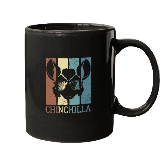 Chinchilla Mammal Wool Mouse Chinchilla Chinchillas Retro Rodent 6 Mugs