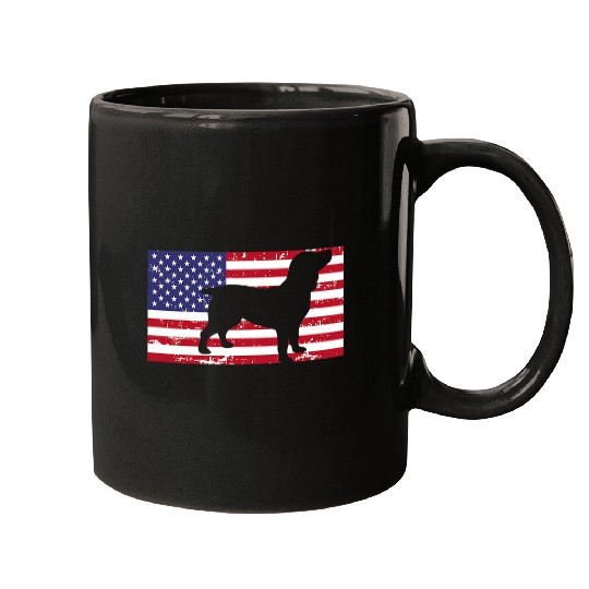 Boykin Spaniel Pet Distressed Patriotic All American USA Flag Mugs