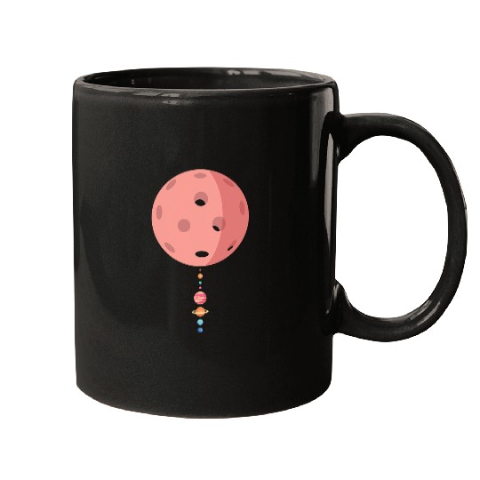 Sport Pickleball Ball Astronomy Solar System Planets Funny Pickler Mugs