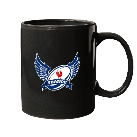 Sport Rugby French Rugby Ball With Wings France Rugby Mugs