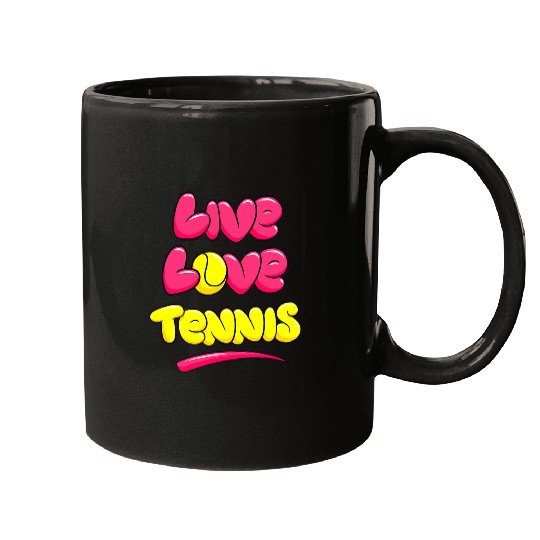 Discover Sport Tennis Live Love Tennis Player Lover Graphic Mugs