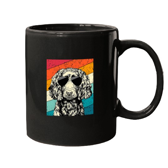 Boykin Spaniel Pet Retro Vintage Boykin Spaniel with Sunglasses Dog Lovers Mugs