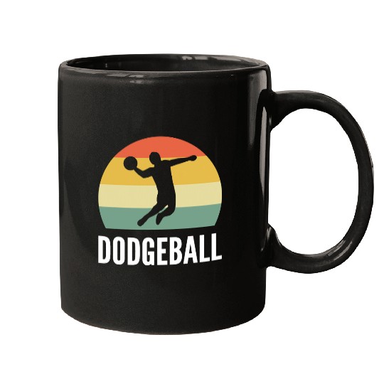 Sport Dodgeball Retro Dodgeball Athlete or Sports Lover Mugs