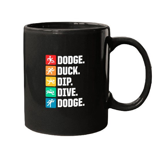 Sport Dodgeball Duck Dip Dive dodges 0 Mugs