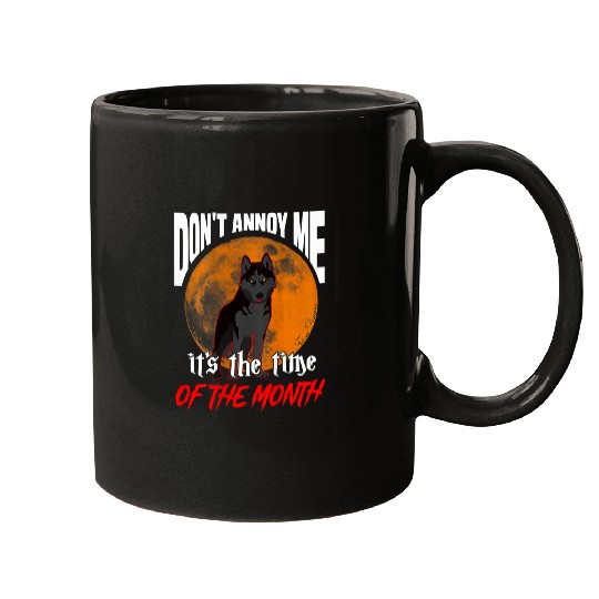 Coyote Mammal Funny Halloween Men and Women Blood Moon Werewolfs Mugs