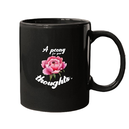 Peony For Thoughts Floral Designer Gift 2Funny Florist Pun Mugs