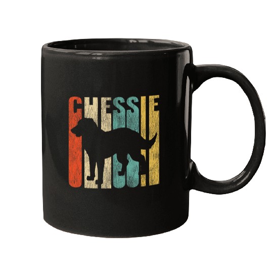 Chesapeake Pet Chessie Retro 1970s Dog Chesapeake Bay Retriever Distressed Mugs