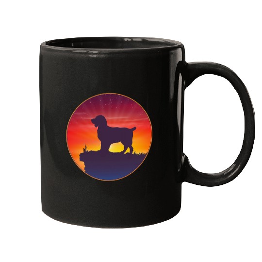 Boykin Spaniel Pet Sunset Mugs