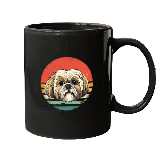Shih Tzu Pet Dog Animal Face Pet Puppy Shih Tzu Mom Dad Mugs