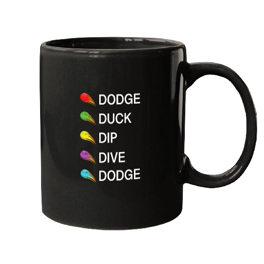 Sport Dodgeball Duck Dip Dive dodges Dodgeball 2 Mugs