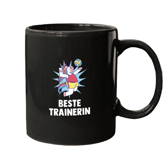 Sport Volleyball Unicorns Womens Volleyball Trainer Unicorns Funny Volleyball Coach Mugs