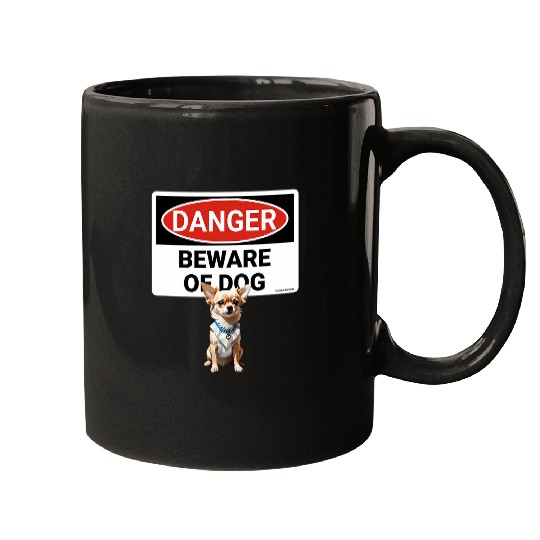 Chihuahua Pet Danger beware of dog Mugs