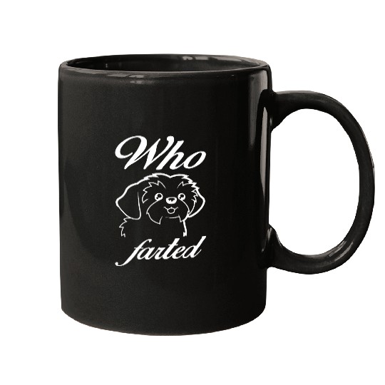 Shih Tzu Pet gifts for dog lovers owner Who farted t 3 Mugs