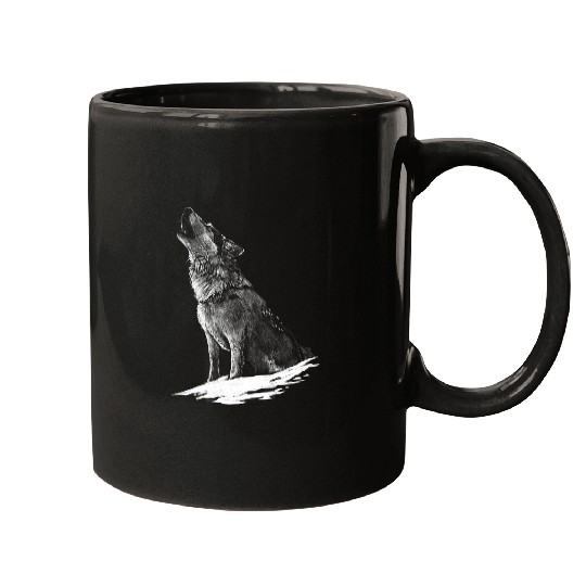 Coyote Mammal Animal Print Wolves Animal Motif Mugs